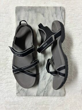 Teva Verra Sport Sandals Black & Grey Size 9 Womens Shoes